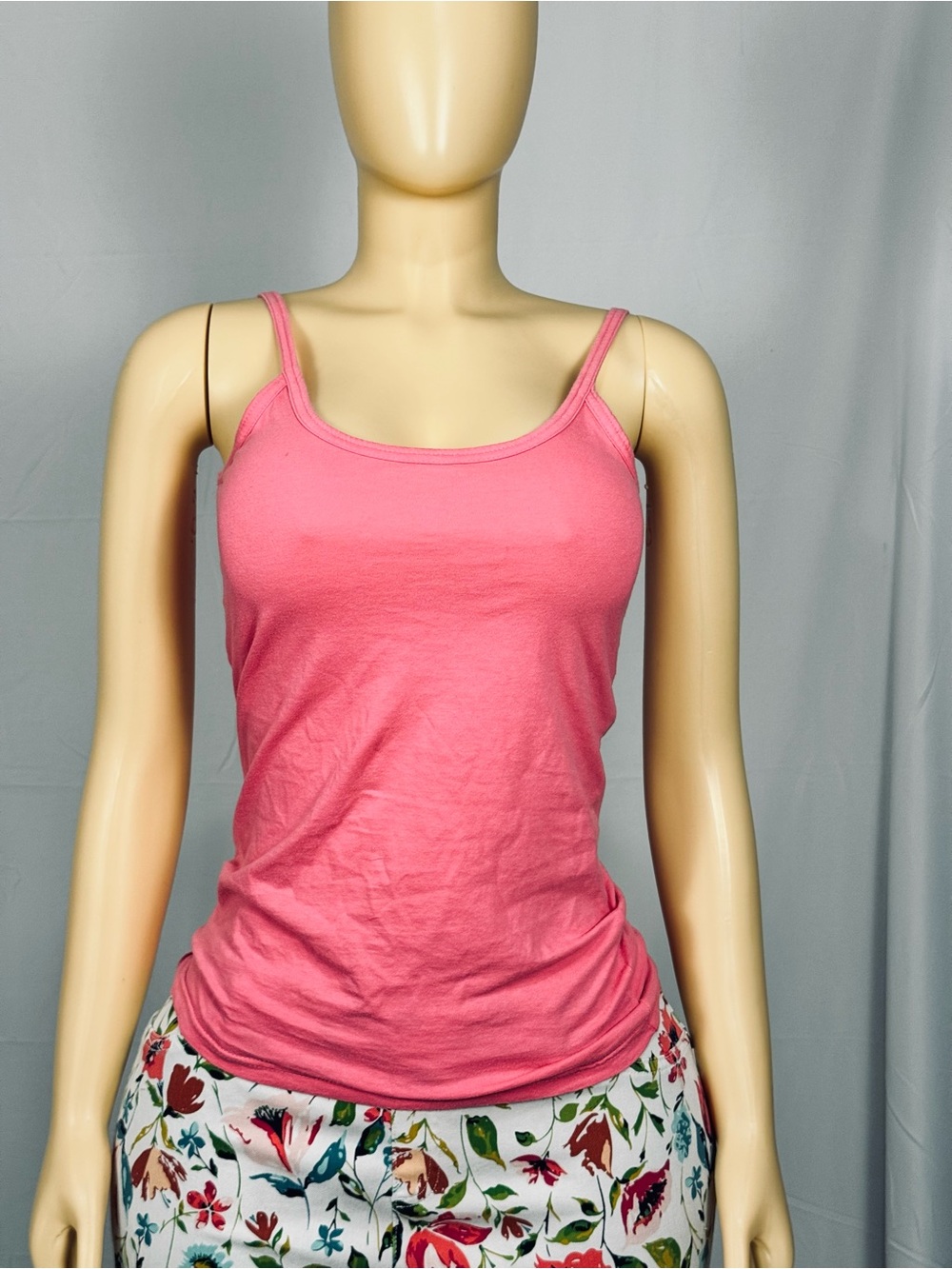 OP Vintage Y2K Coral Pink Cami Top Medium M 7/9 2000s Organic Cotton Surf Tank